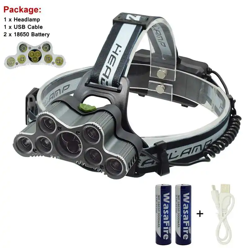 

Налобный фонарь T6, светодиодный с 6 режимами работы, аккумулятором 18650