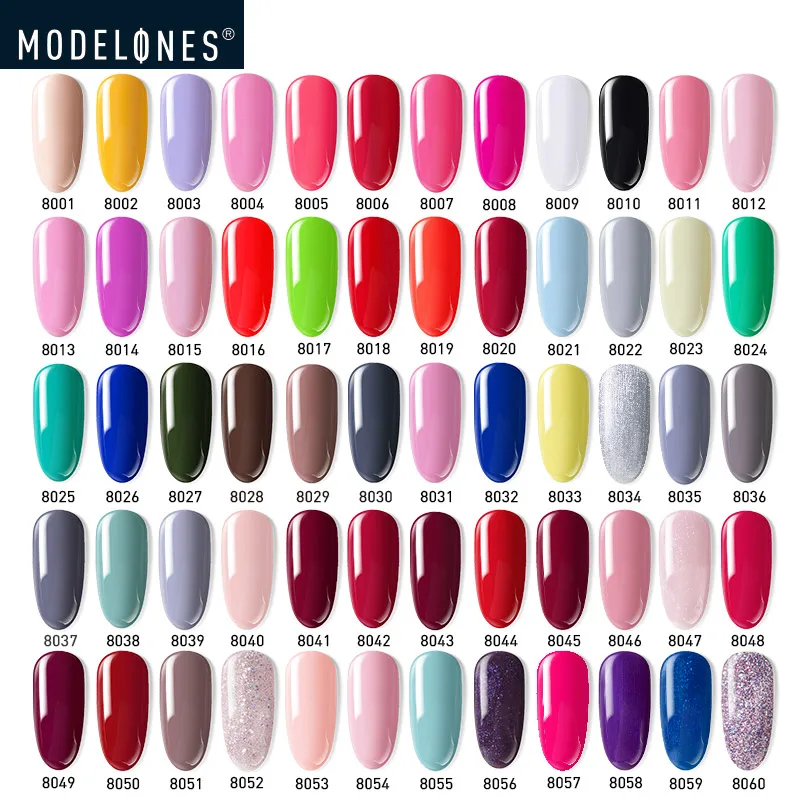 Modelones 8 шт. фиолетовый цвет серия светодиодный Гель-лак для ногтей весенний