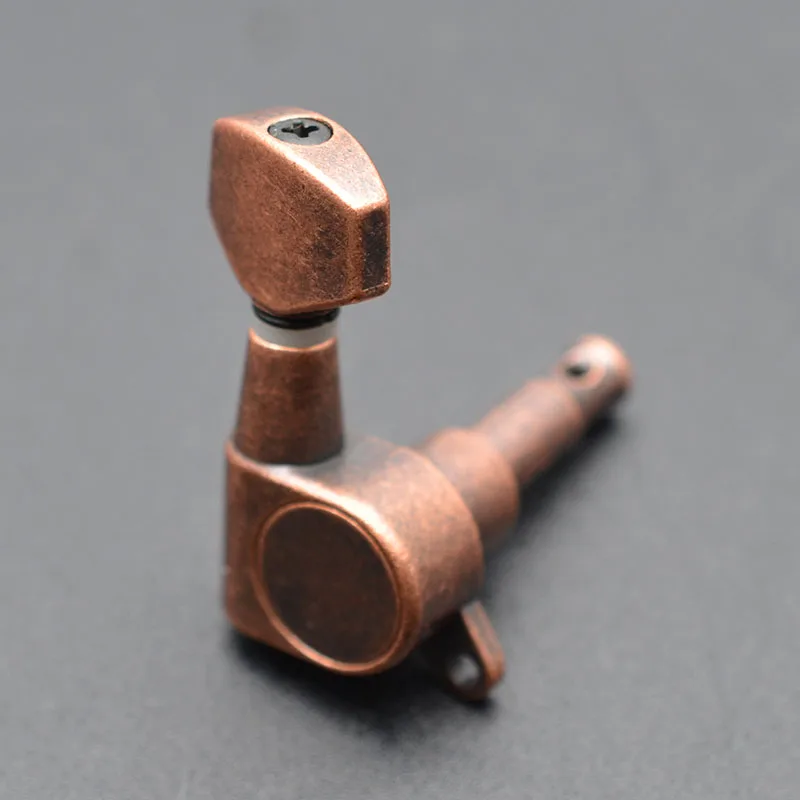 6 stücke kleine platz tasten versiegelt bronze gitarre tuning peg locking maschine kopf für akustische elektrische gitarre guitarra zubeh