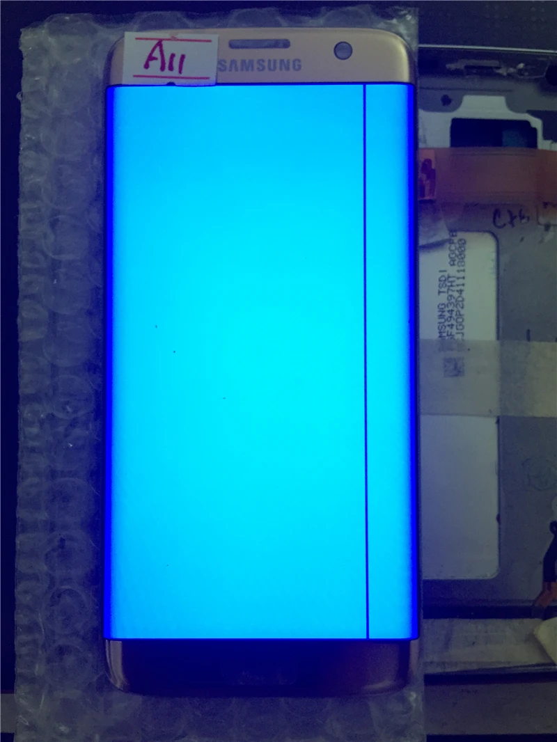 5,5 ''AMOLED lcd для SAMSUNG Galaxy s7 edge G935 G935F сенсорный экран дигитайзер дисплей с линейкой - Цвет: NO.A11 Gold