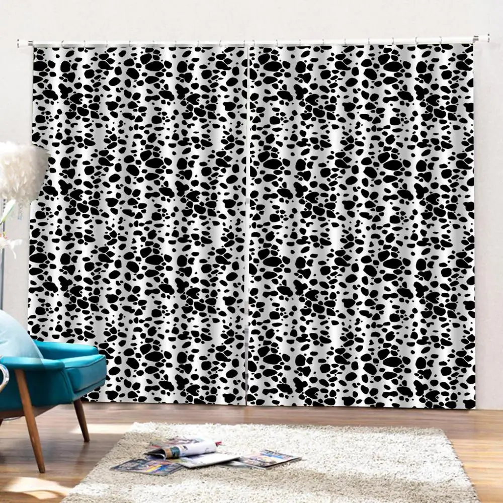 Затемненные занавески с черным рисунком s 3D затемненные для гостиной постельные