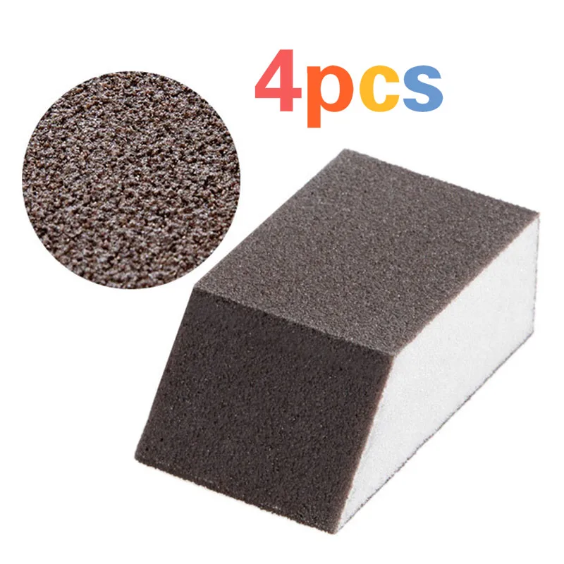 4pcs 3 шт волшебная Чистящая Щетка из оксида алюминия, наждачная губка, ржавчина, грязь, пятна, щетка для мытья чаши, горшок для мытья дома, кухни, чистящая щетка горячая распродажа - Цвет: 4pcs