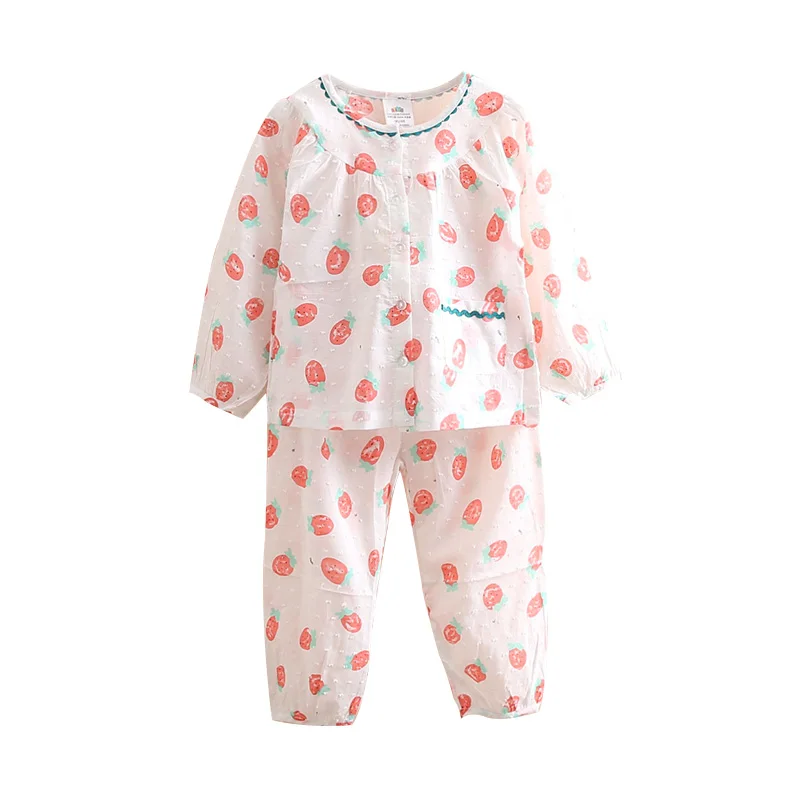 

Baby Print Suit 2021 Summer New Girl Children's Clothing Children's Long-sleeved Home Service