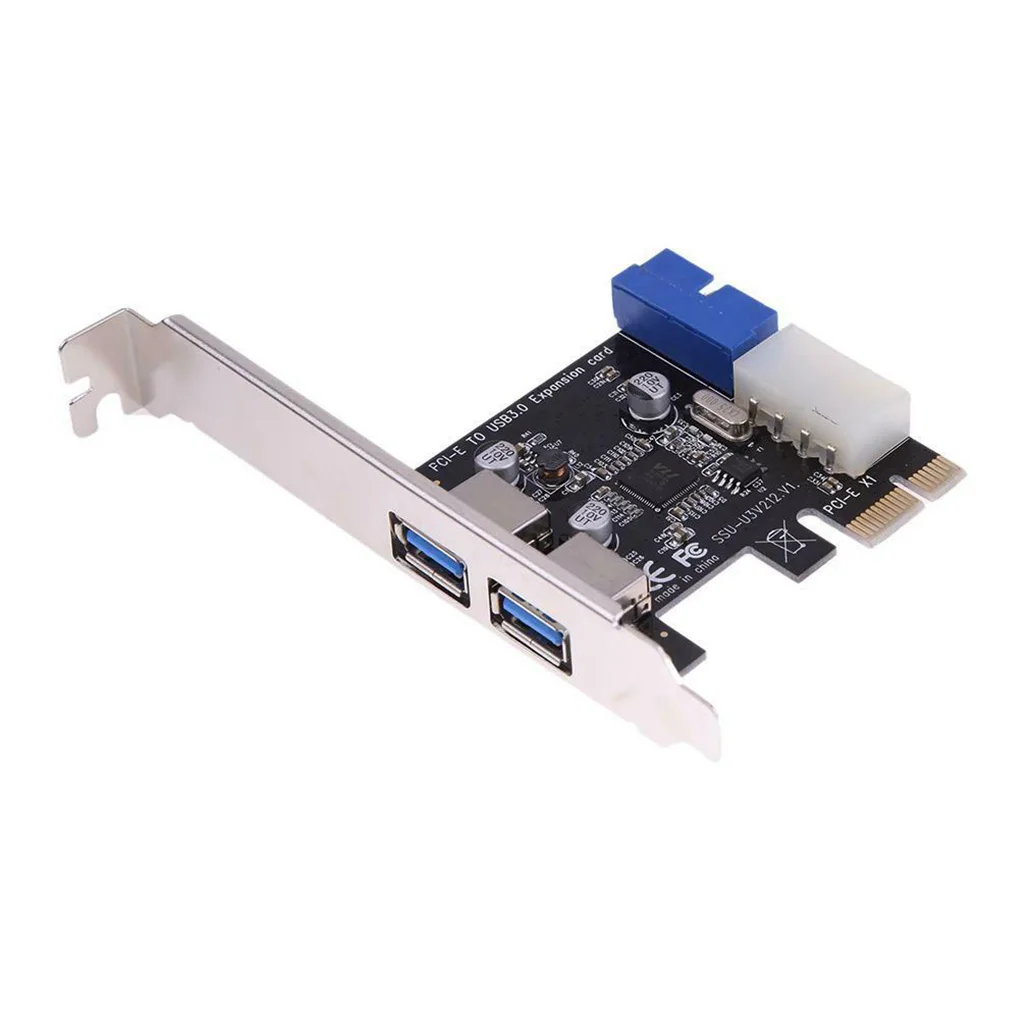 USB 3 0 PCI-E адаптер расширения 2 порта USB3.0 Hub внутренний 20-контактный разъем Для PCIE PCI