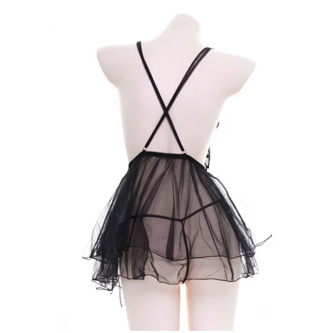 Женская пикантная ночная рубашка с крыльями ангела винтажный комплект пижам из