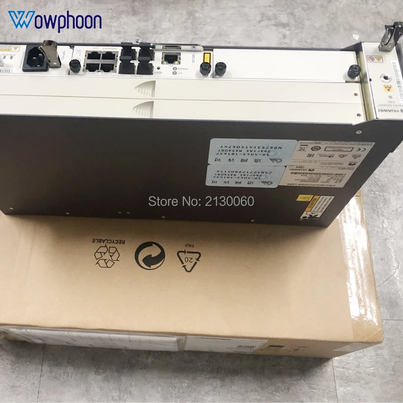 Fibra OLT 19 &quotдюймовый мини huawei MA5608T с шасси + вентилятор 1 * MCUD1 (10G) MPWC (DC)