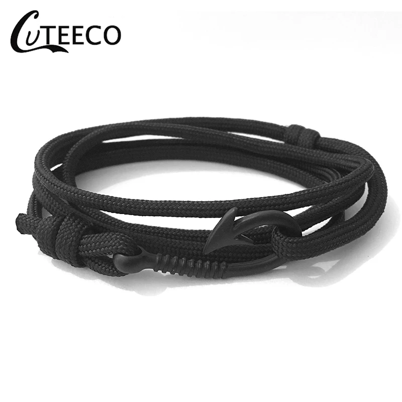 CUTEECO браслет на запястье с фурнитурой в виде якоря для женщин и мужчин Pulsera