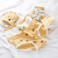 5 pcslot panties for women cotton underwear sexy lingeries breathable print briefs underpant girls cute bear panty ladies new