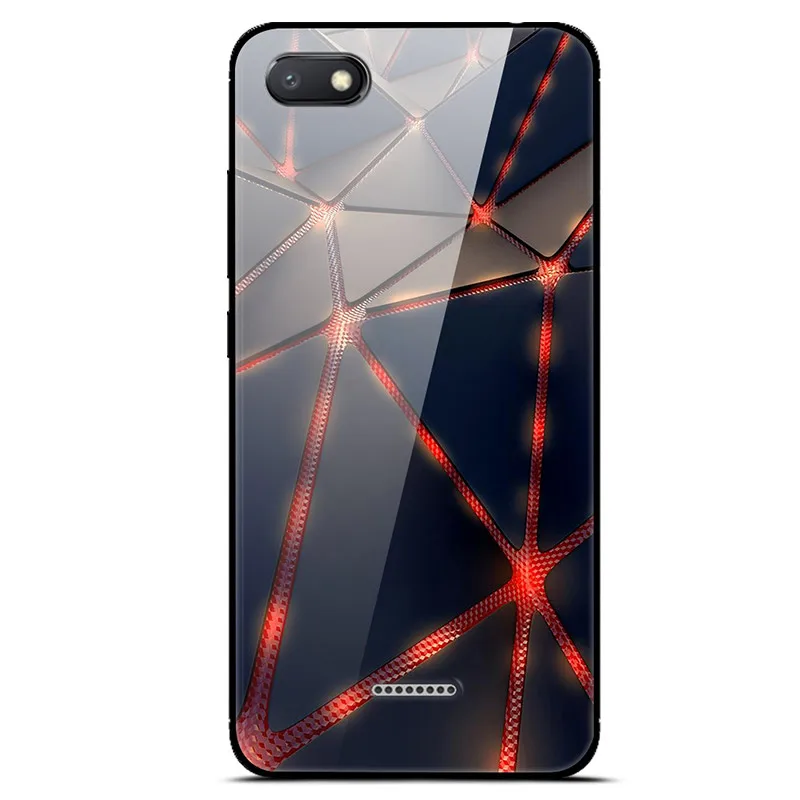 For Xiaomi Redmi 6A Case Cover Luxury Tempered Glass Case Phone Cover For Xiomi Redmi 6A 6 A A6 Phone Back Fundas Redmi 6A Case