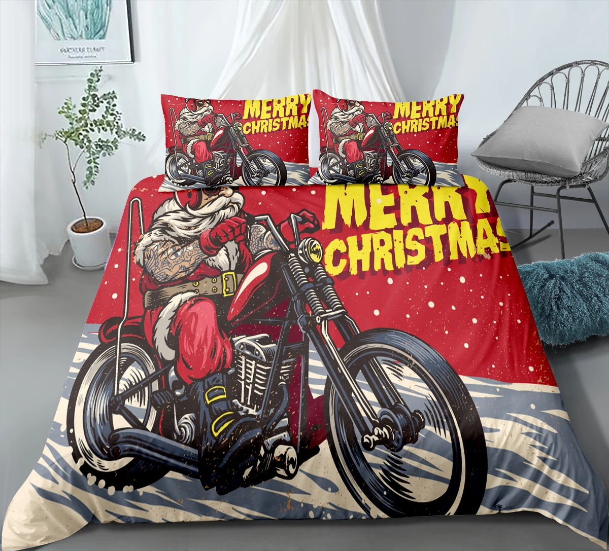 2/3 шт. Комплект постельного белья подарки от Святого Клауса пододеяльник с 3D