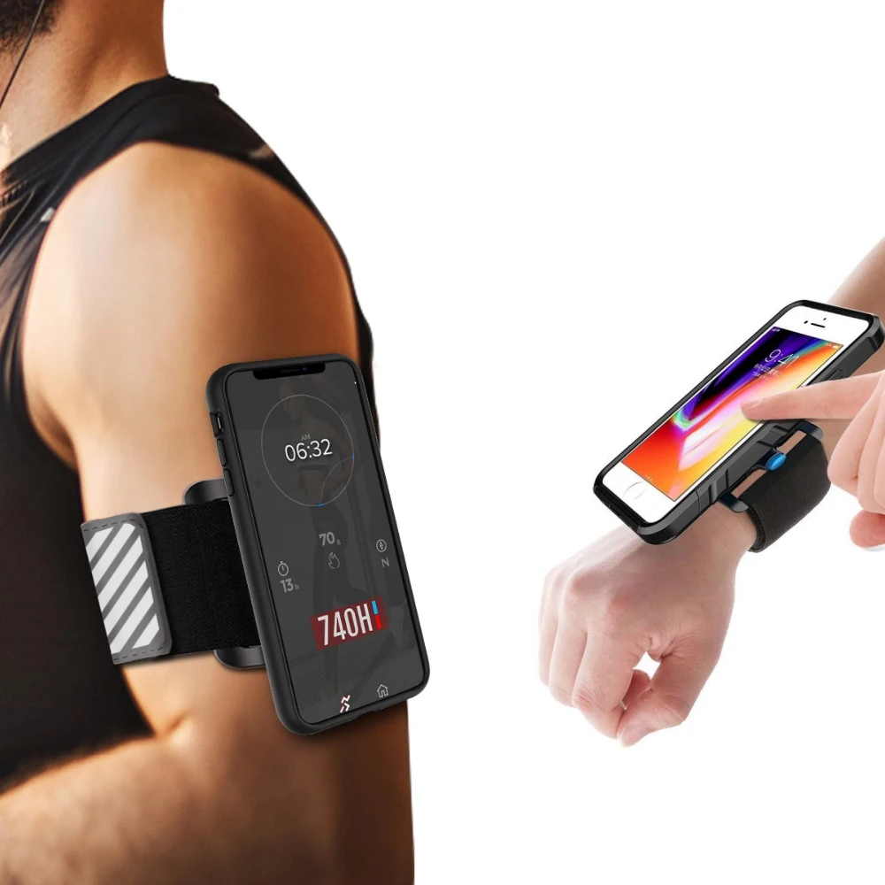 Чехол для бега с ремешком на руку iPhone Xs Max XR 8 7 SE2020 быстросъемный ключ походов езды