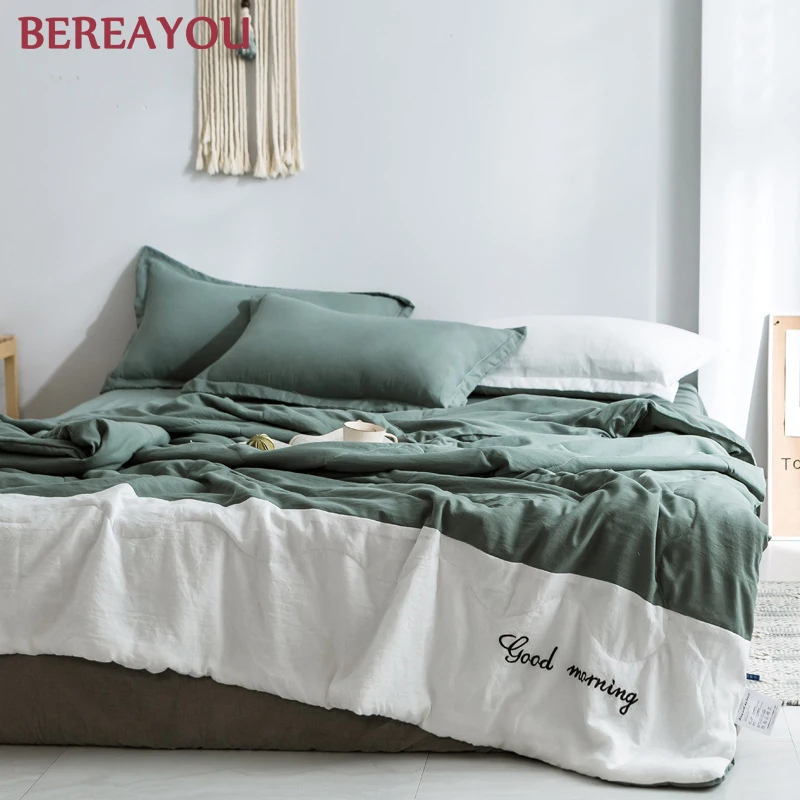 Одеяло из промытого хлопка s одеяло тонкое летнее покрывало полный размер