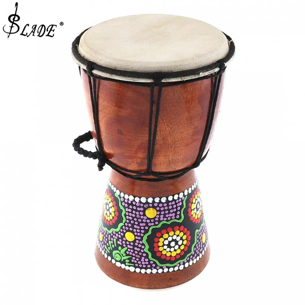 4 дюймов Профессиональный традиционный Африканский Djembe барабан дерево козья кожа хороший звук музыкальный инструмент