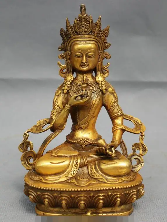 S06956 8 &quotтибетская бронзовая позолота буддизм народная Ваджрасаттва Ваджра