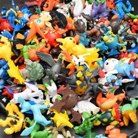 48pcslots anime pokeball pokeball action figures pikachu toys mixed 2 3cm mini random mini figurine toys for children kids toys