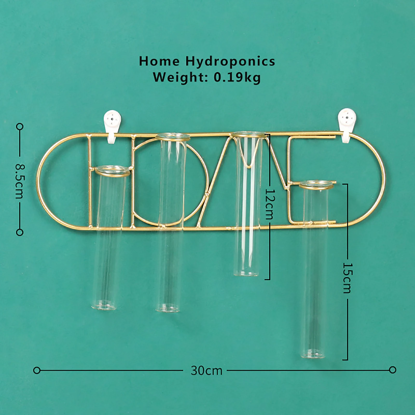 Настенные гидропоники кованого железа Стекло вазы для растений висячий