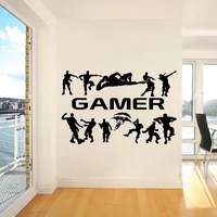 gamer vinyl wall sticker for kids rooms house decoration ps4 battle royale xbox mural poster gaming room decor wallpaper