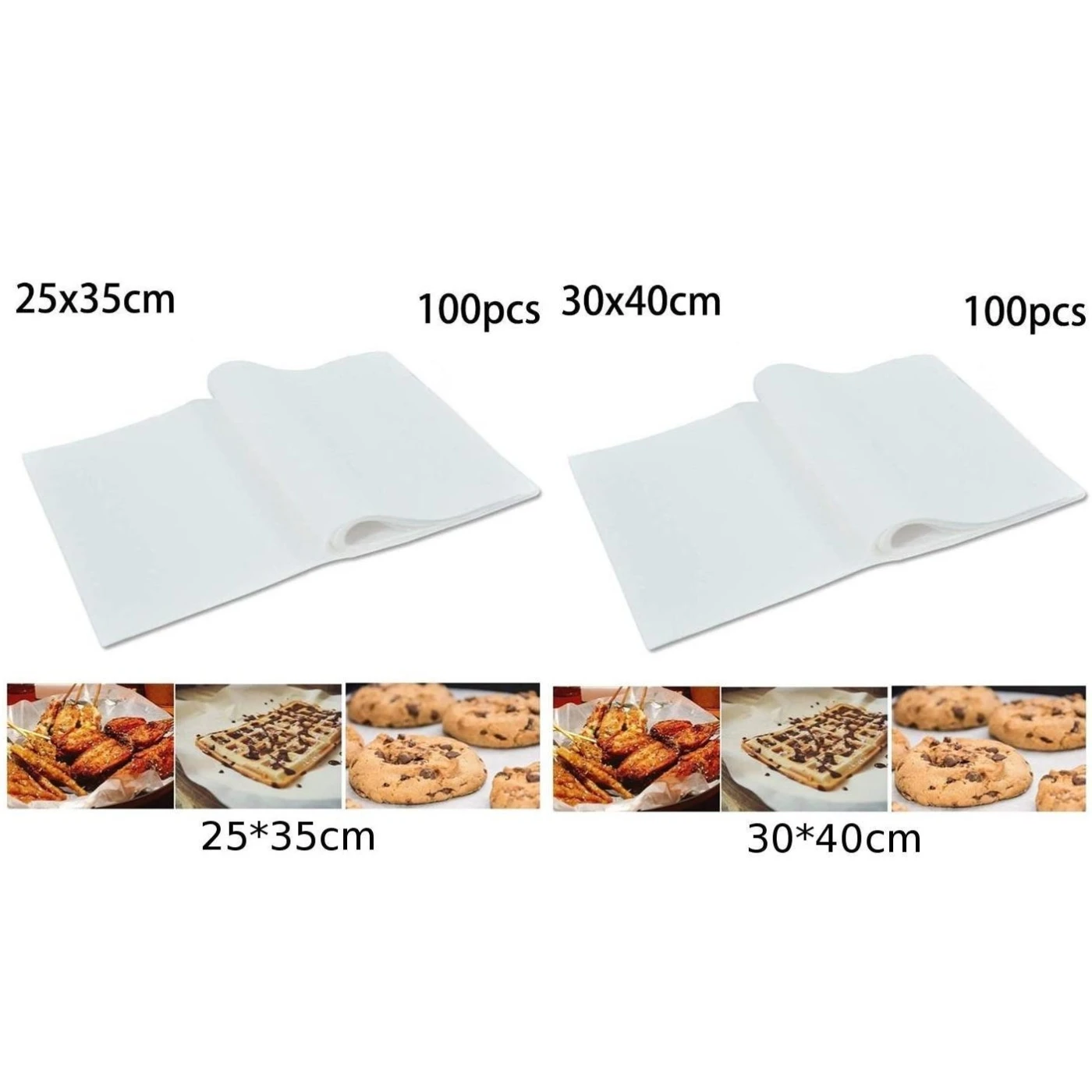 100 шт бумага для выпечки Силиконовые антипригарные маслостойкие листы