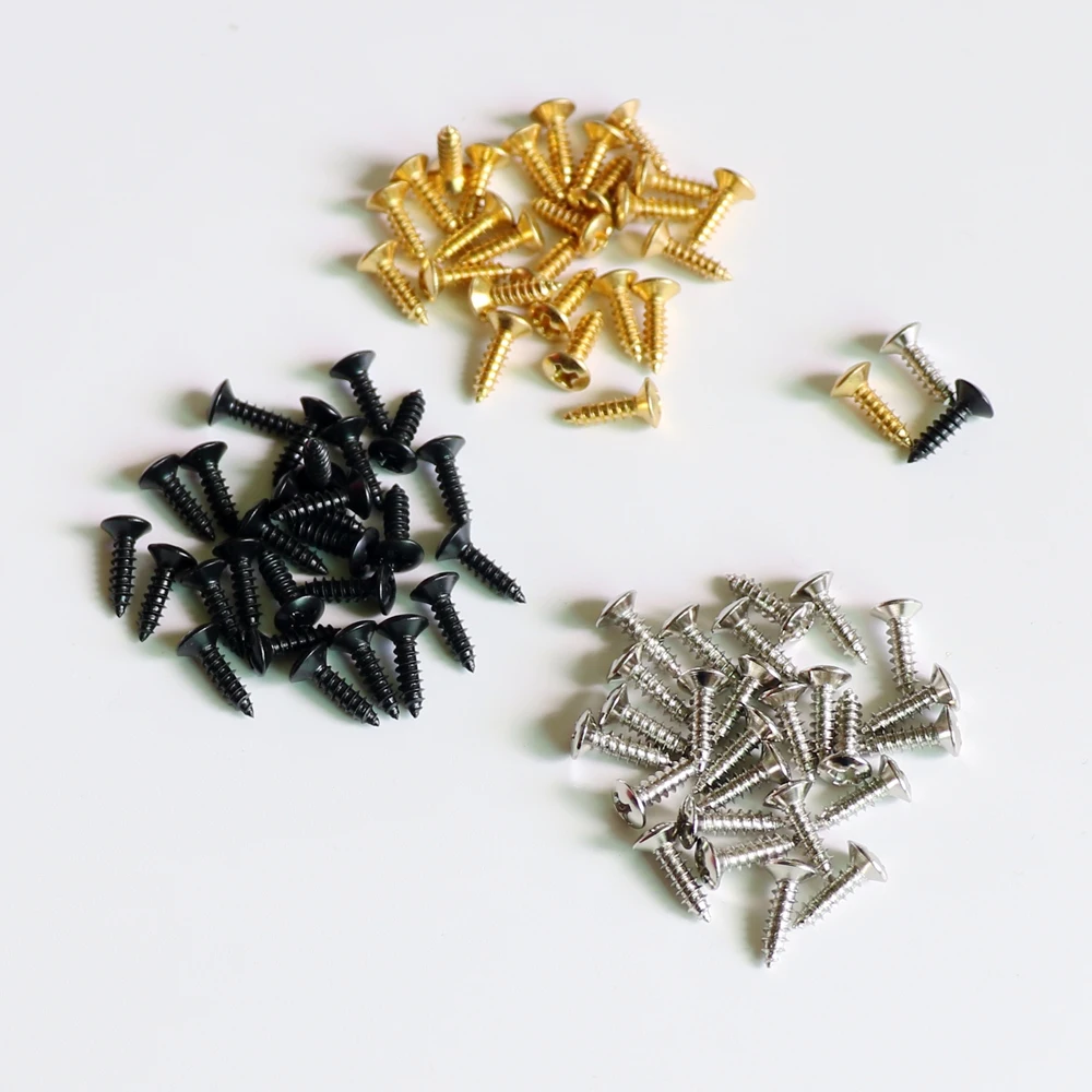 Бесплатная доставка 100 стандартные хромные/черные/Золотые винты для накладки на