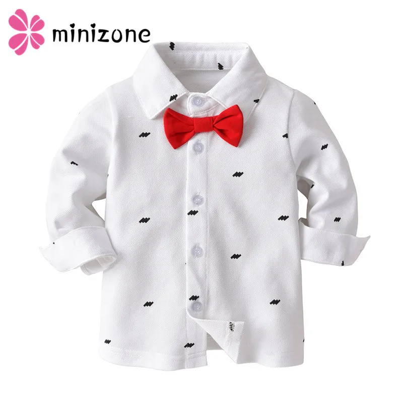 Minizone/повседневные рубашки для мальчиков детские однотонные школьные рубашки из хлопка рубашка с круглым вырезом и длинными рукавами Топы, Осенняя детская верхняя одежда, одежда - Цвет: Бежевый