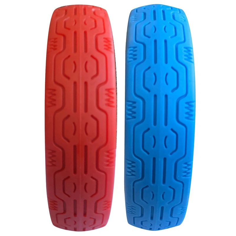 2 Pcs Durable Scooter Tyre Anti-Explosion Tire Tubeless Solid for Xiaomi Mijia M365/Ninebot Electric Scooter(Blue with Red) | Автомобили и