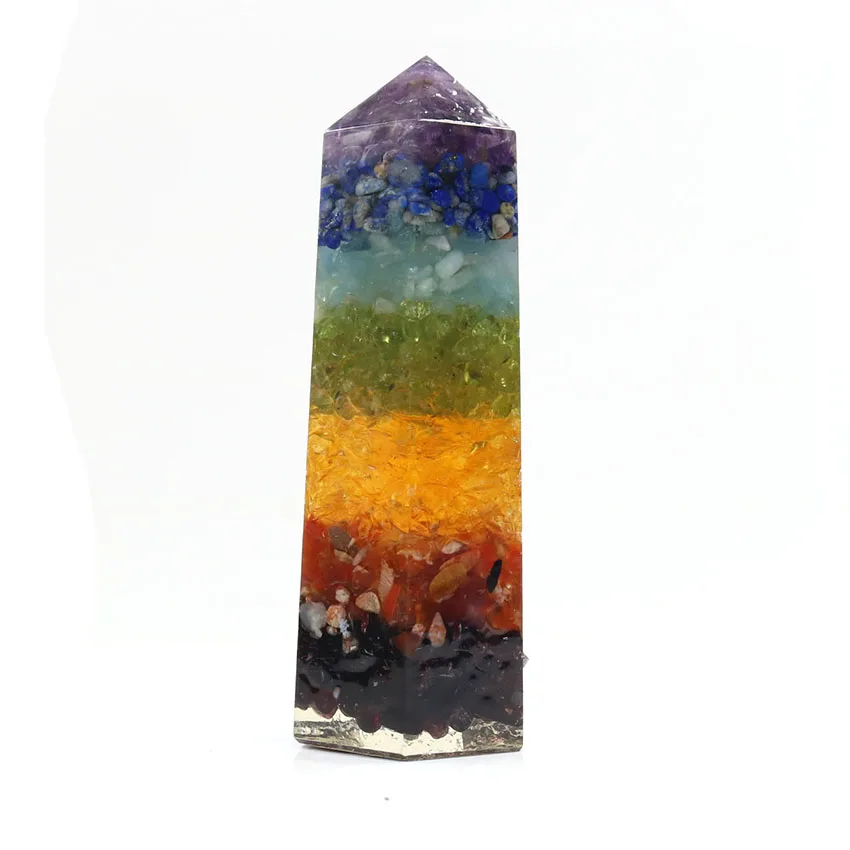 

FYSL Geometric Shape Tiger Eye Stone and Resin Pendant Lapis Lazuli Orgone Energy Spiritual Jewelry
