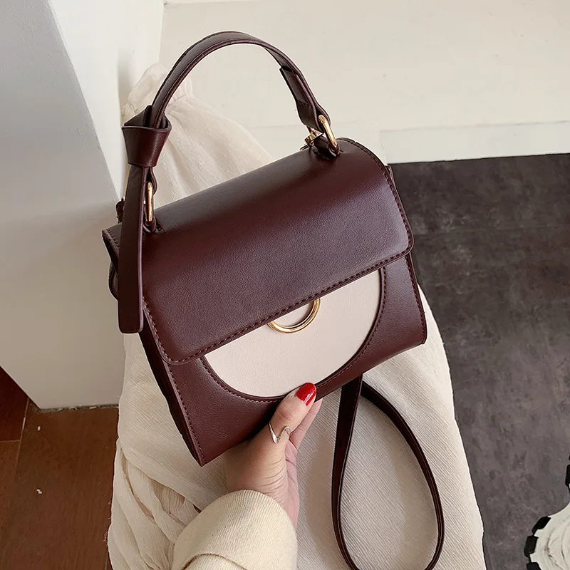 

Women Handbag 2020 Hot New Famous Brand Luxury Designer Fashion Crossbody Messenger Bag Vintage Simple Solid Color Tote Bag
