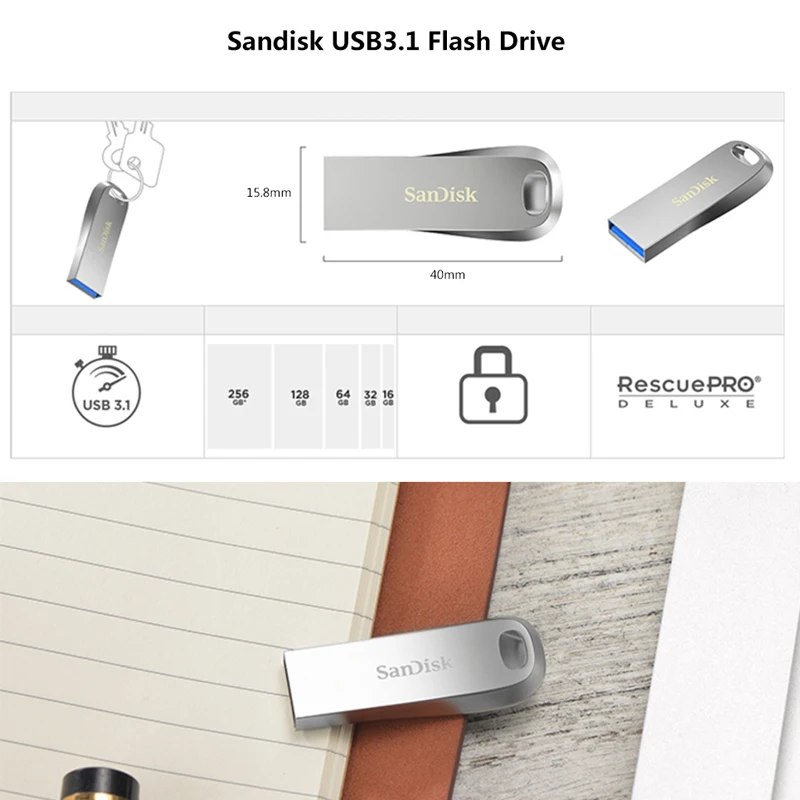 SanDisk CZ74 USB 3 1 флэш накопитель 16 ГБ 32 64 Гб 128 PenDrive до 150 МБ/с./с металлический U диск|USB