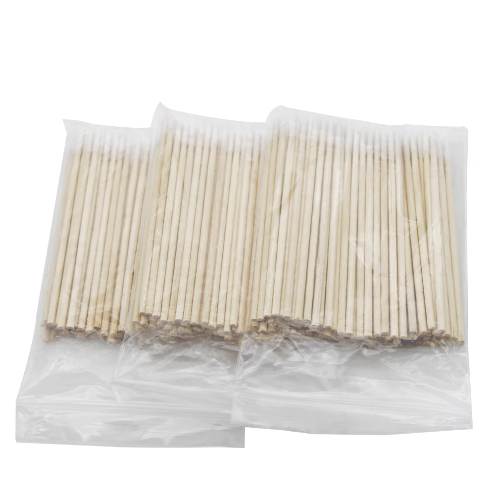 5*100 шт./пакет ватные палочки тампоны деревянной ручкой татуировки макияж