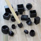 Простой черный круглыйквадратная ножка для Мебели Чехлы ножка стула шапки Нескользящие ножки колодки цветок Форма протекторы для деревянного пола 24 шт
