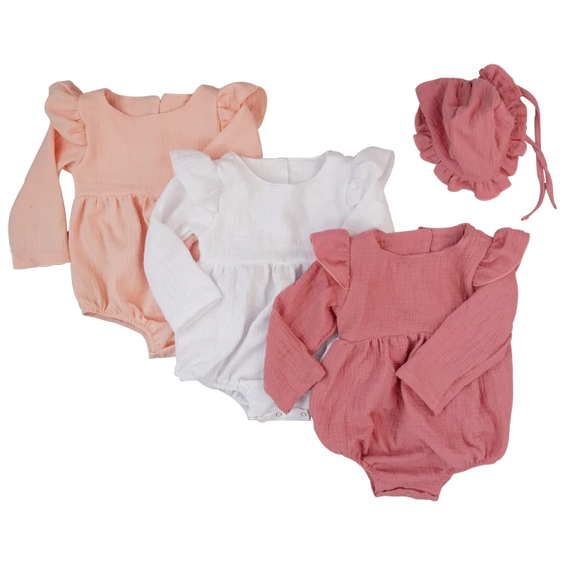 Новинка 2020 комбинезоны для новорожденных одежда милые с оборками и открытой