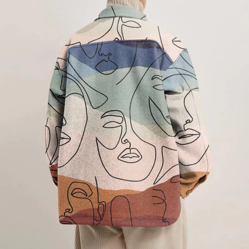 Мужская повседневная куртка свободная рубашка топы для молодежи модная мужская