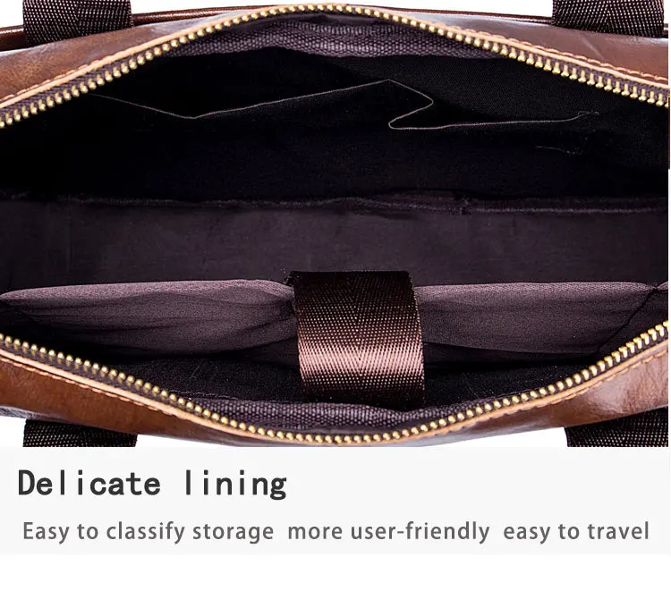 

Men Briefcases Lawyer Genuine Leather Handbag Fashion Laptop Briefcase Male Computer Shoulder Bags Casual Men's Bag Documents