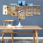 Холст без рамки, 5 шт., изображения флага Израиля, настенные художественные плакаты, аксессуары для домашнего декора, картины для украшения гостиной