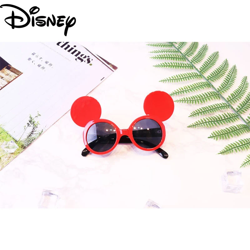 Микки Минни Маус Новые солнцезащитные очки детские силиконовые цепь для девочек