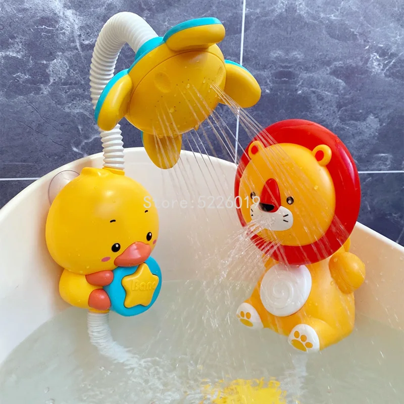 Игрушки для ванны игрушки душа льва Электрический вращающийся спрей воды