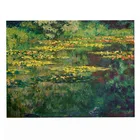 Monet Знаменитые Картины, плакат из крафт-бумаги с водяной лилилией, домашняя комната, спальня, настенное украшение, живопись, сердечник 50.5x35 см