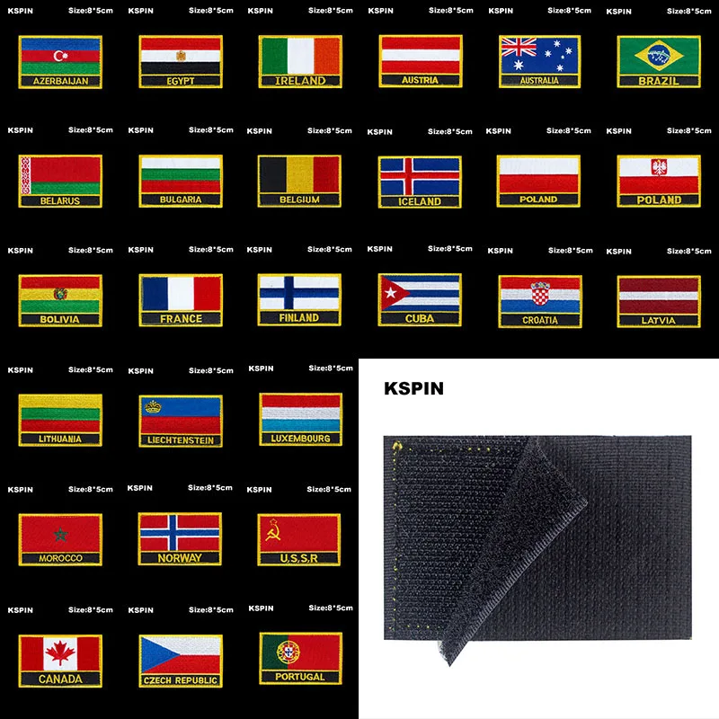 Наклейки на руку с крючком Азербайджан Канада Чехия Швейцария 3D-наклейки куртку |