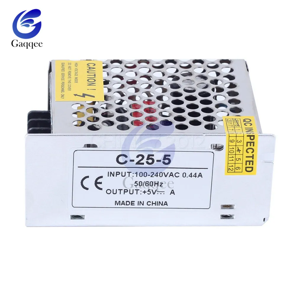 5 в импульсный источник питания 5А 25 Вт переменного тока постоянный Светодиодная