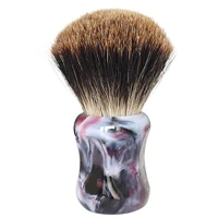 dscosmetic 26mm shd black badger hair fan shape knot shaving brush with resin handle