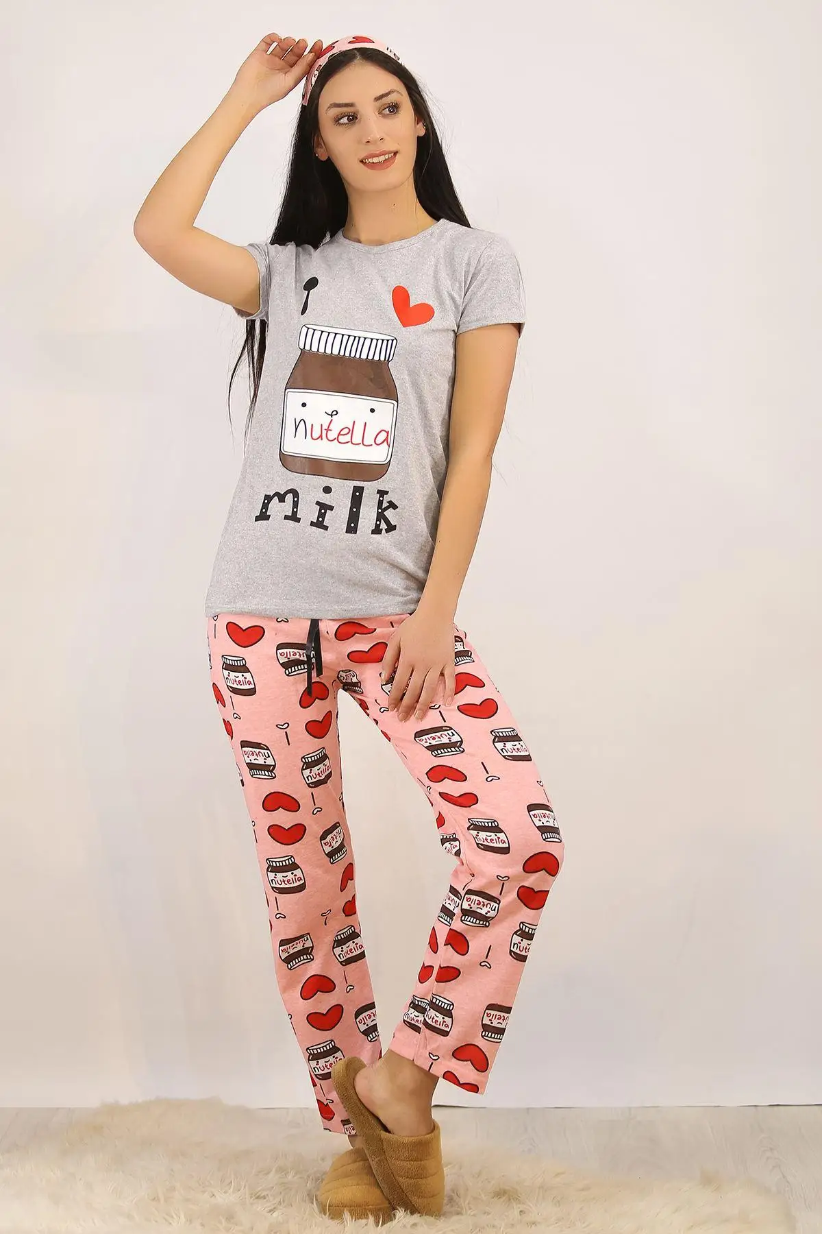 

Printed Pajamas set Gray