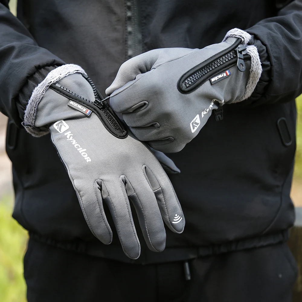 Зимние теплые женские и мужские перчатки флисовые ветрозащитные