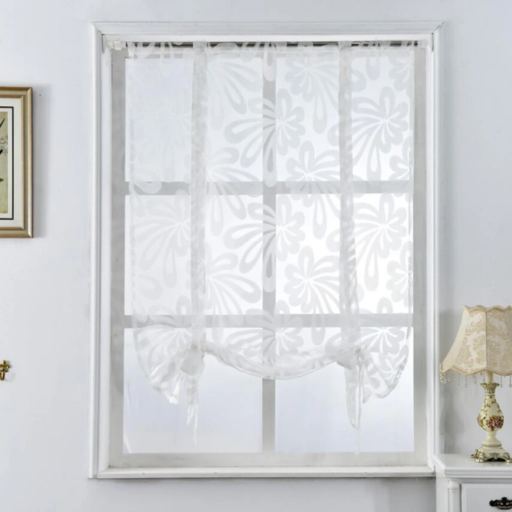 Шикарный жаккардовый цветочный дизайн короткая римская занавеска на окно