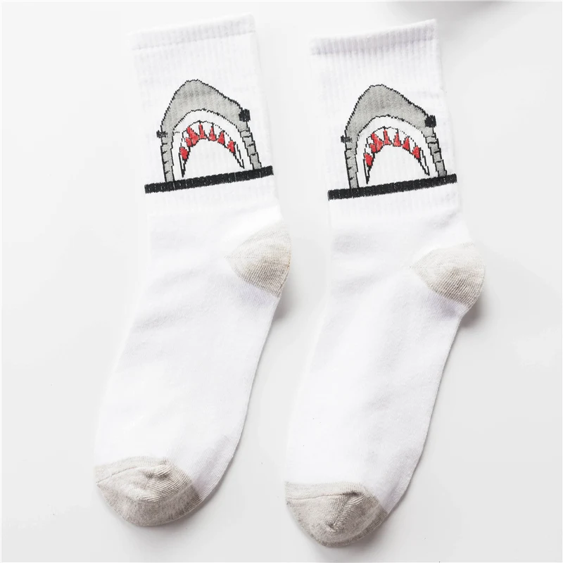 White Высококачественные носки в стиле Харадзюку Chaussette, мужские хлопковые носки в стиле хип-хоп для уличных танцев, спортивные носки для скейтборда, Прямая поставка - Цвет: White