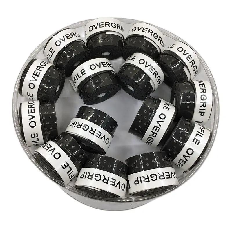 (60 шт./лот) Нескользящая перфорированная Теннисная ракетка Overgrip на ощупь для