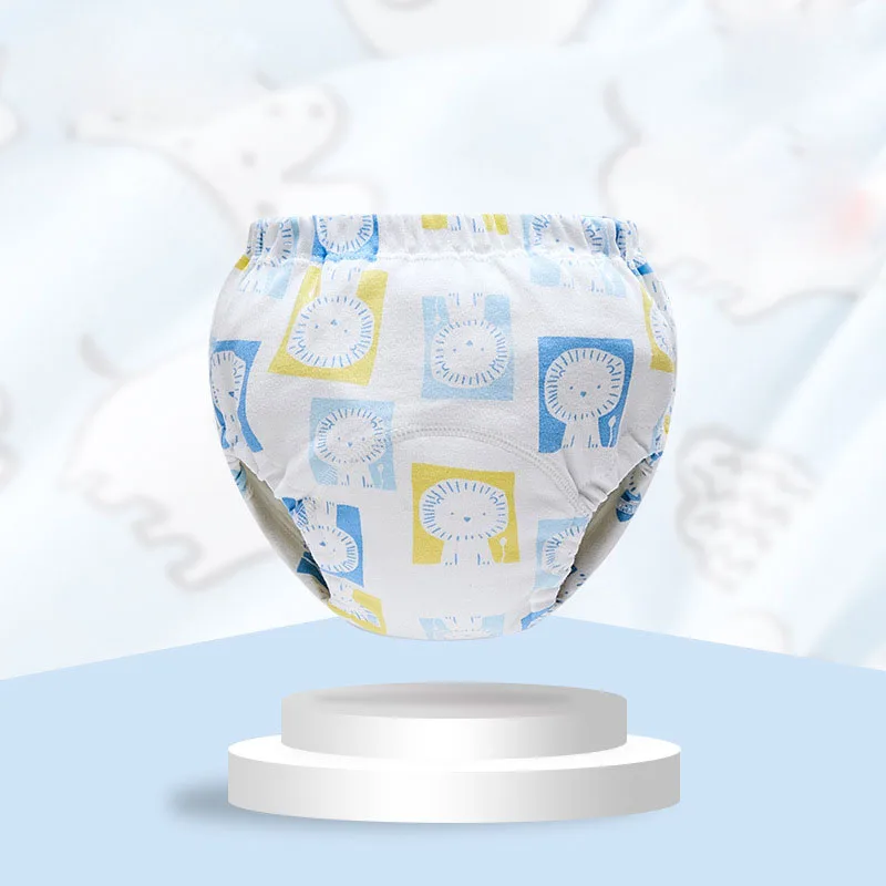 Мультяшные марлевые водонепроницаемые детские подгузники многоразовые ткань