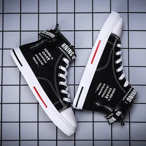 Мужские кеды с вулканизированной подошвой, высокие кроссовки, на шнуровке, повседневная обувь, веснаосень