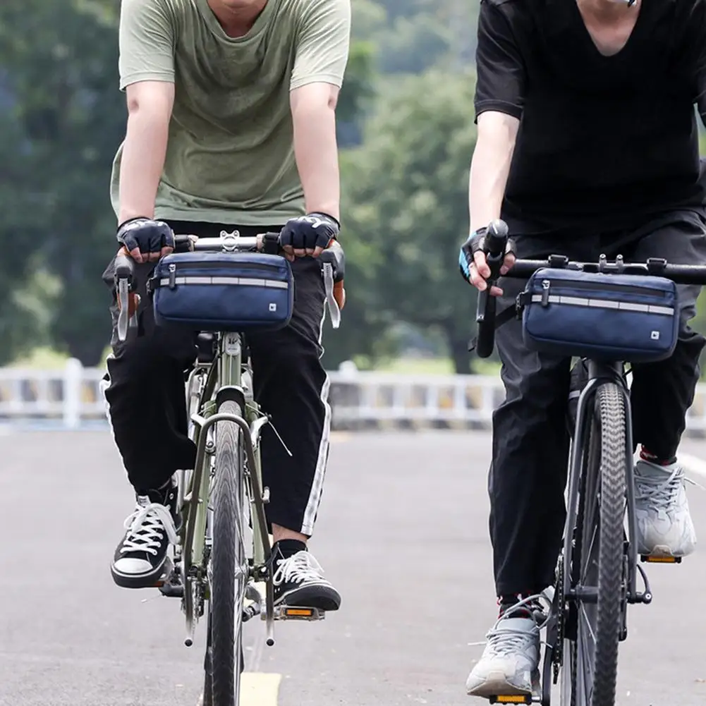 

Reflective Bike Handlebar Bag Waterproof Front Frame Bicycle Basket Pack Storage Pouch Bicycle Accessories