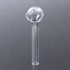 Стеклянные соломинки с пузырьковым шариком, портативная прозрачная трубка для табака, трубка для сигарет, трубка для сока, молока, напитков, трубы для напитков