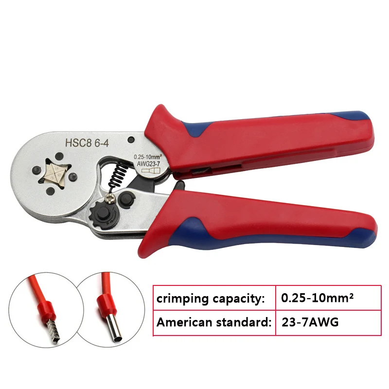 02 Yalku 0,25-10 мм2 обжимные плоскогубцы с 1200 клеммами обжимной соединитель саморегулирующийся трубчатый обжимной инструмент плоскогубцы - Цвет: 02